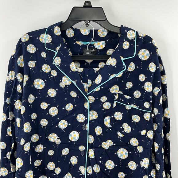 Kate Spade New York Pajama Set - Navy Disco - XL - New with tags - Picture 3 of 8